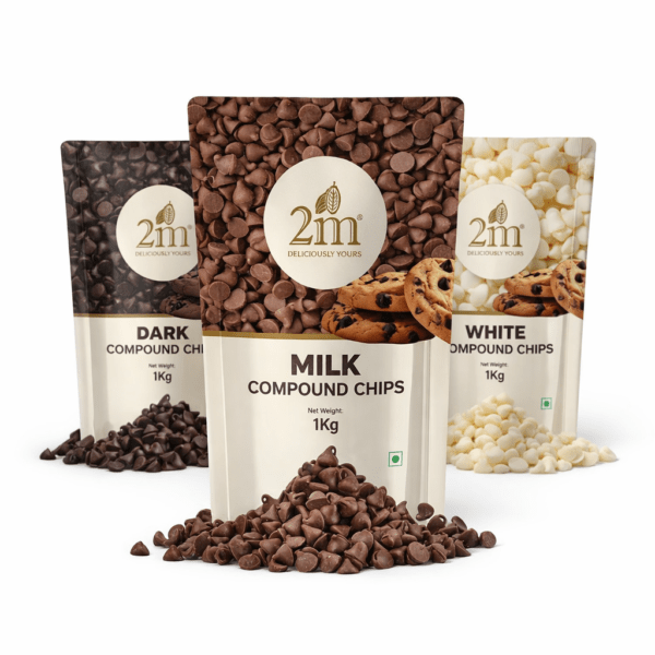 2M Compound Chocolate Chips 1kg for Baking