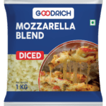 Mozzarella Blend Diced 1kg Goodrich Pizza Cheese Pack