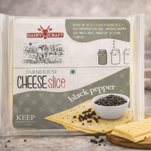 Black pepper cheese slices Dairy Craft farmhouse sandwich cheese for HoReCa kitchens