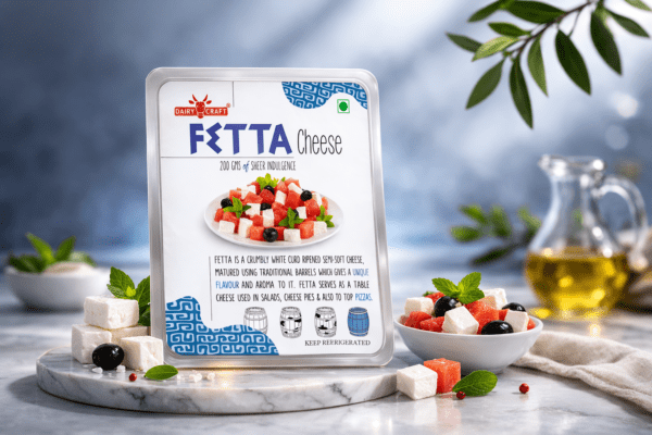 Fetta cheese Dairy Craft crumbly white cheese cubes for HoReCa kitchens