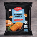 Tilapia burger patty Gadre ready to fry seafood burger patty