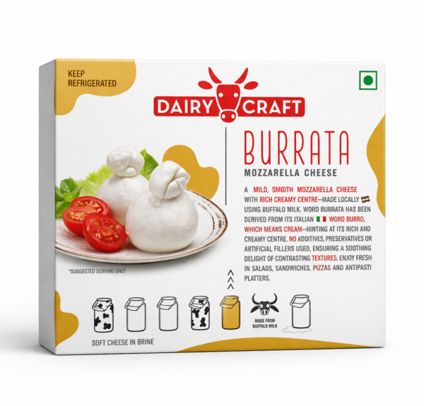 Burrata Mozzarella Cheese Dairy Craft creamy soft cheese in brine