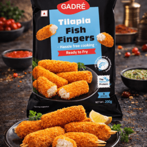 Tilapia fish fingers Gadré ready to fry seafood snack for HoReCa