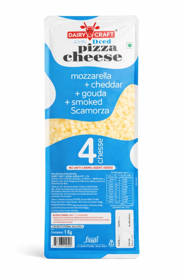 John Diced Mozzarella+Cheddar+Gouda+Scamorza 4 Cheese
