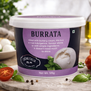 Burrata cheese Cremitalia creamy soft cheese with rich center for HoReCa