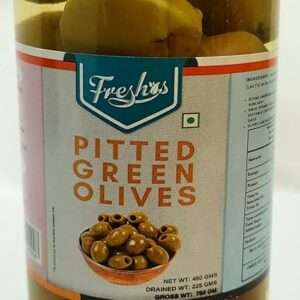 Freshos Pitted Green Olives – (450 GMS)
